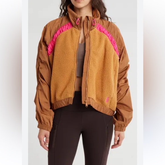 FP Movement by Free People Jackets & Blazers - FP Movement by Free People Brown and Pink Jacket